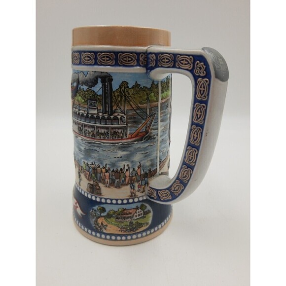 Miller High Life Stein Great American Achievements 4 The First River Steamer - Picture 4 of 8